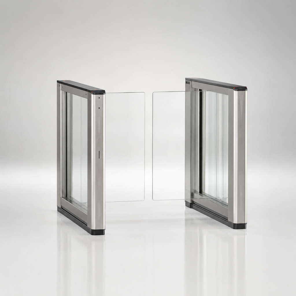 Studio render of a SlimLane speed gate in the selected finish