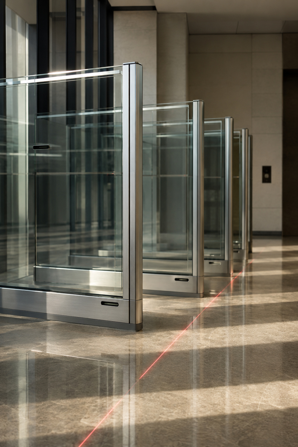 SlimLane speed gate corridor, architectural view